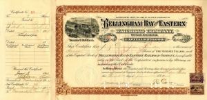 Bellingham Bay and Eastern Railroad Co. - Stock Certificate