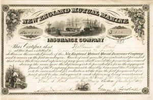 New England Mutual Marine Insurance Co (Uncanceled) - Scrip Dividend