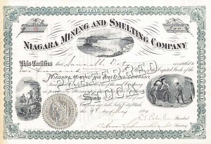 Niagara Mining and Smelting Co - Stock Certificate (Uncanceled)