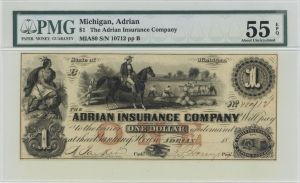 Adrian Insurance Co. $1 - Obsolete Banknote - Paper Money