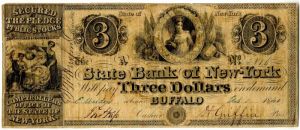 State Bank of New York 1840 dated Obsolete Note - Currency - SOLD