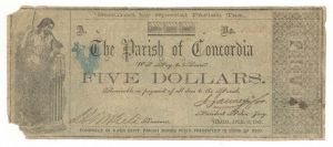 5 Dollars Note -  Obsolete Paper Money