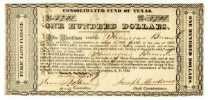 Consolidated Fund of Texas - SOLD