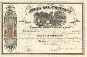 Atlas Oil Co. - Stock Certificate (Uncanceled)