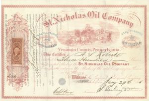 St. Nicholas Oil Co. - Stock Certificate