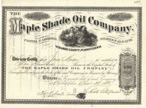Maple Shade Oil Co. - Stock Certificate