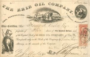 Erie Oil Co. - Stock Certificate