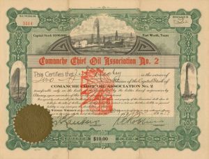 Comanche Chief Oil Association No. 2 - Stock Certificate