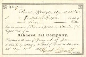 Hibberd Oil Co. - Stock Certificate