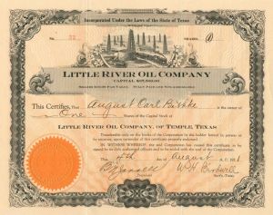 Little River Oil Co. - Stock Certificate