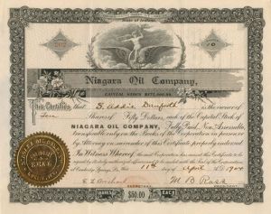 Niagara Oil Co. - Stock Certificate