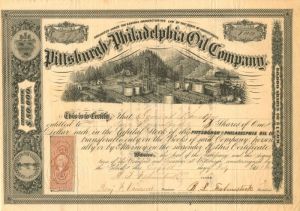 Pittsburgh and Philadelphia Oil Co. - Stock Certificate