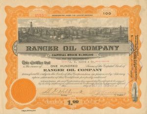 Ranger Oil Co. - Stock Certificate