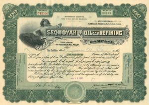 Sequoyah Oil and Refining Co. - Stock Certificate