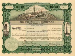 Big Viking Oil Co. - Stock Certificate