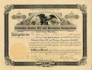 Columbia Cotton Oil and Provision Corporation