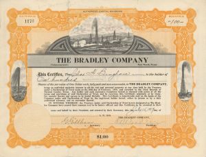 Bradley Co. - Oil Stock Certificate