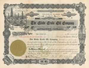 Globe Crude Oil Co. - Stock Certificate
