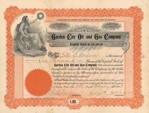 Garden City Oil and Gas Co. - Stock Certificate
