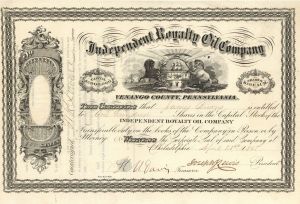 Independent Royalty Oil Co. - Stock Certificate