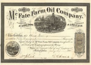 McFate Farm Oil Co. - Stock Certificate