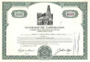 Stanwood Oil Corp. - Stock Certificate