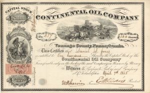 Continental Oil Co. - Stock Certificate