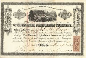 Cornwall Petroleum Co. - Stock Certificate