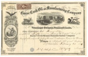 Horse Creek Oil and Manufacturing Co. - Stock Certificate