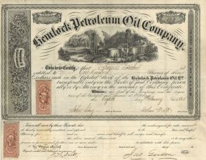 Hemlock Petroleum Oil Co. - Stock Certificate