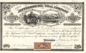 Jefferson Oil and Coal Co. - Stock Certificate