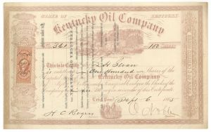 Kentucky Oil Co. - Stock Certificate