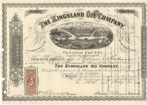 Kingsland Oil Co. - Stock Certificate