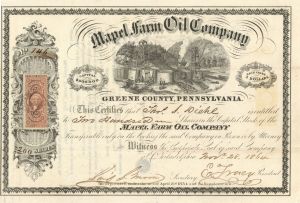 Mapel Farm Oil Co. - Stock Certificate