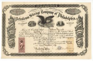 Petroleum Storage Company of Philadelphia - Stock Certificate