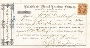Philadelphia Mutual Petroleum Co. - Stock Certificate