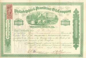 Philadelphia and Providence Oil Co. - Stock Certificate