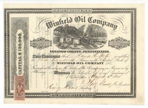 Winfield Oil Co. - Stock Certificate