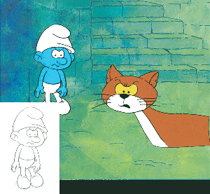 Grouchy Smurf & Azrael