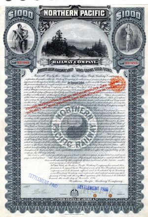 Northern Pacific Railway Co. - $1,000 Railroad Gold Bond