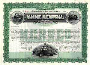 Maine Central Railroad Co. - Unissued Bond
