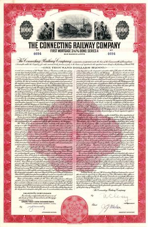 Connecting Railway Co. - 1951 $1,000 Bond