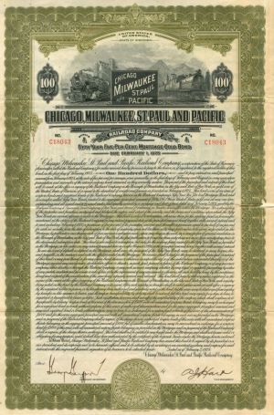 Chicago, Milwaukee, St. Paul and Pacific Railroad Co. - $100 Bond