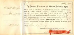 Delaware, Lackawanna and Western Railroad Co. - Bond