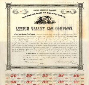 Lehigh Valley Car Co. of Allentown, Penna. - $1,000 Bond