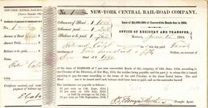 New-York Central Rail-Road Co. - $1,000 Bond