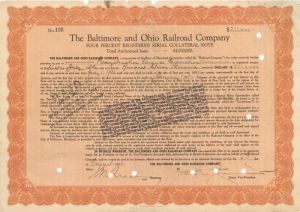 Baltimore and Ohio Railroad Co. - Lot of 16 Bonds