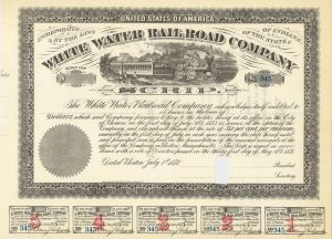 White Water Railroad Company - Unissued Railway Bond