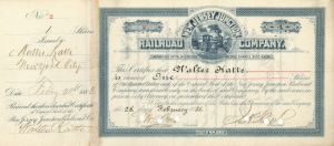 New Jersey Junction Railroad Co. - Stock Certificate