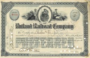 Rutland Railroad Co. - Stock Certificate